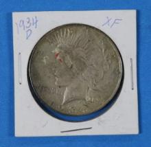 1934 D Silver Peace Dollar