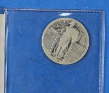 1929 Standing Liberty Silver Quarter Dollar Coin