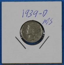 1939-D Silver Mercury Dime