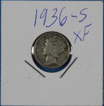 1936-S Silver Mercury Dime