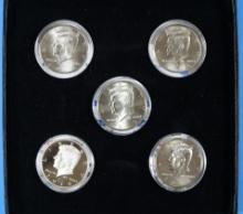 2010 5-Piece Kennedy Half Dollar Set