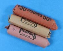 3 Rolls of Wheat Pennies - 150 Pennies Total