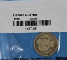 1915 Silver Barber Quarter