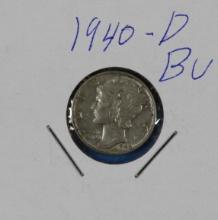 1940-D Silver Mercury Dime