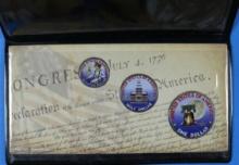 Painted 3-Coin Bicentennial Collection 1776-1976