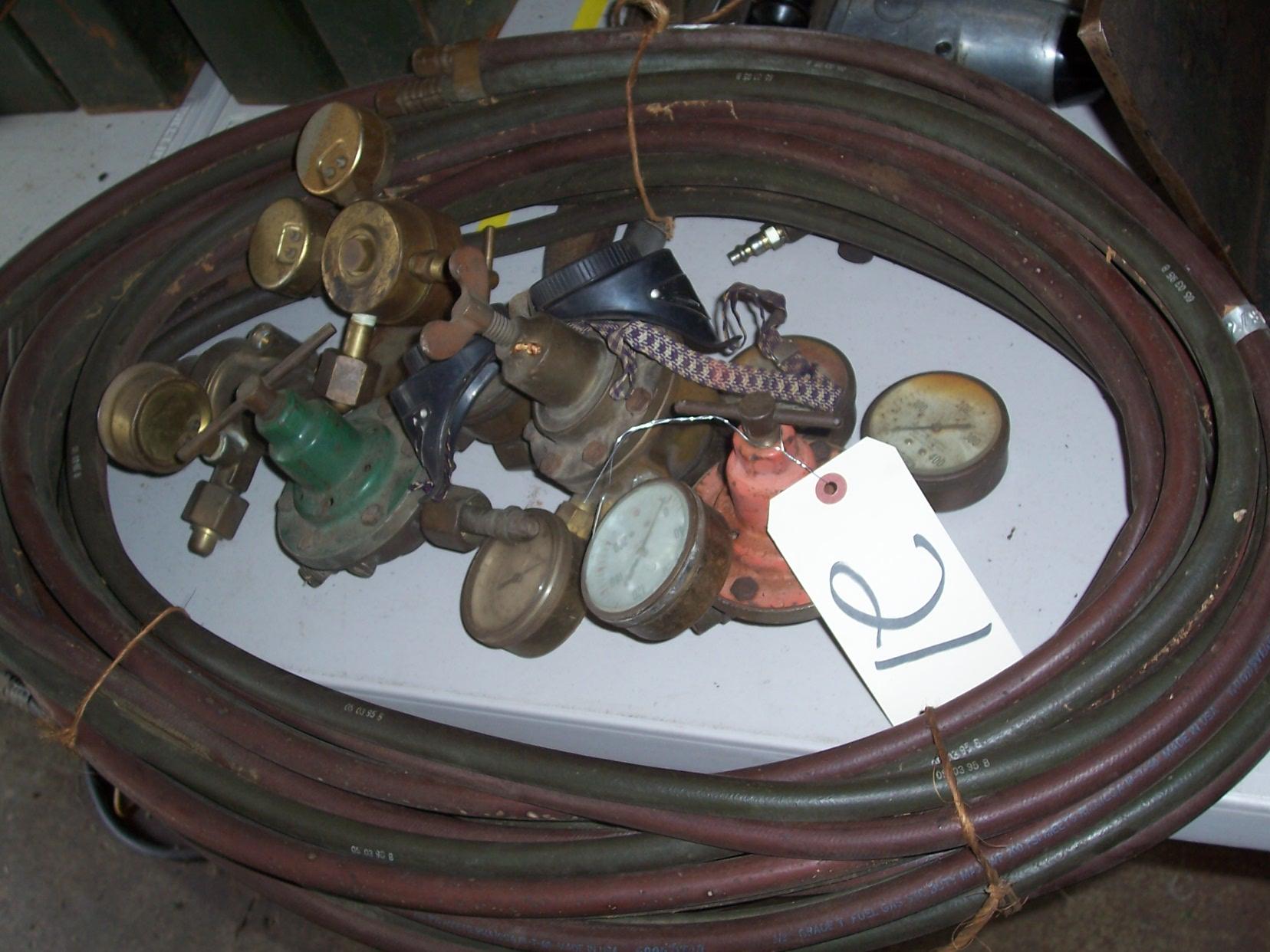 Torch gauges and hose (no torch)