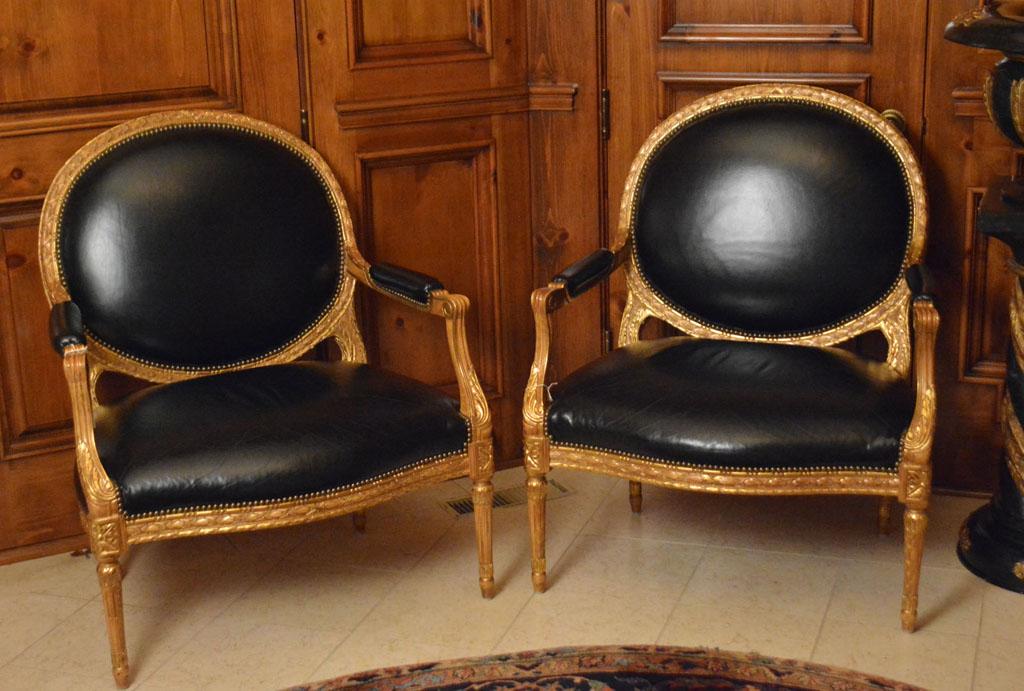 Pair of Decorator French Armchairs