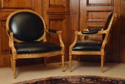 Pair of Decorator French Armchairs