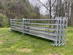 25 x 6  freestanding square tubing livestock panell