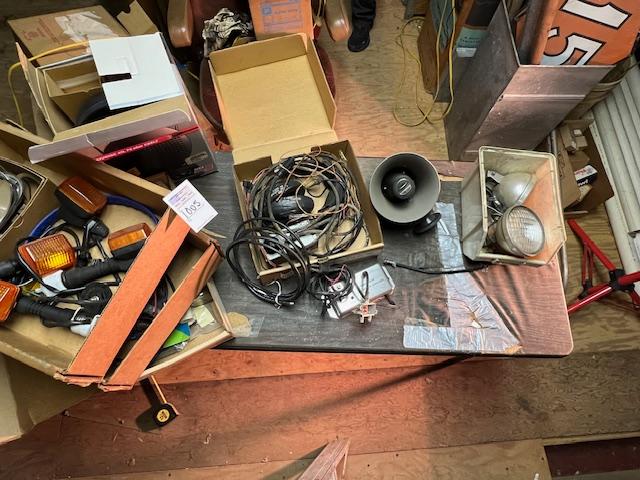 Antique Car Lights, Speaker, Wire