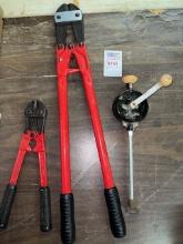 valve setting tool and 2 pair of bolt cutters