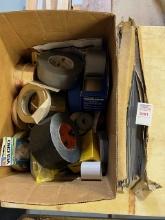 box of tape and insulation holders