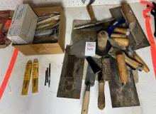 blades , brushes and concrete trowels