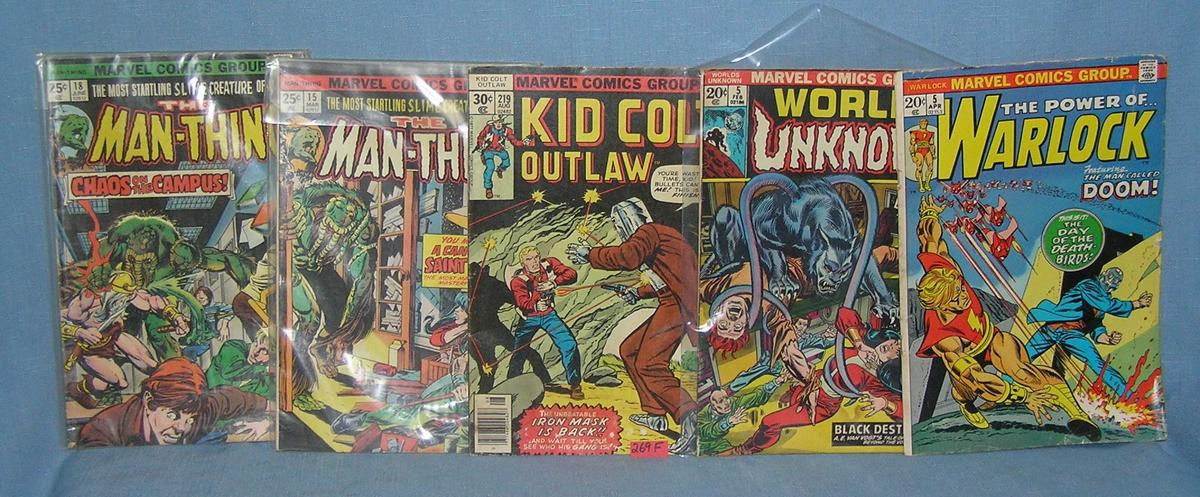 Group of 5 early Marvel comic books