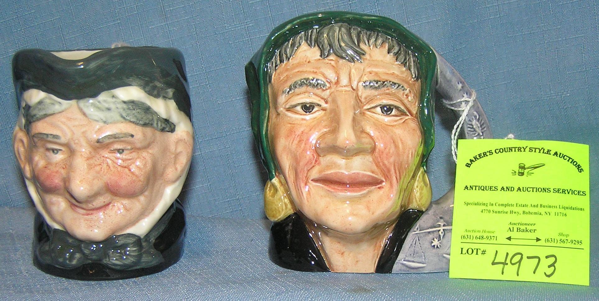 Pair of vintage Royal Dalton Toby mugs