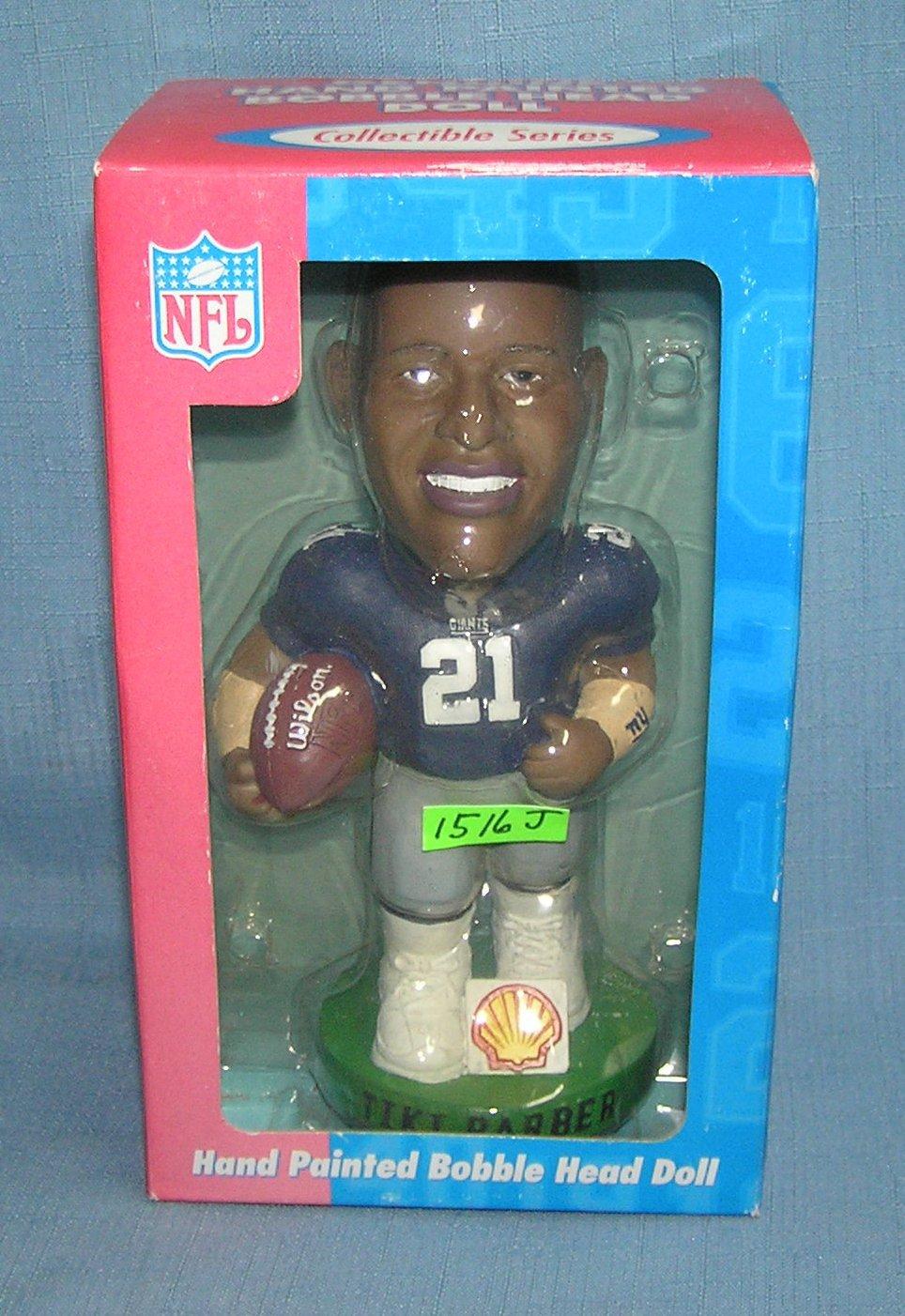 Tiki Barber football bobble head doll