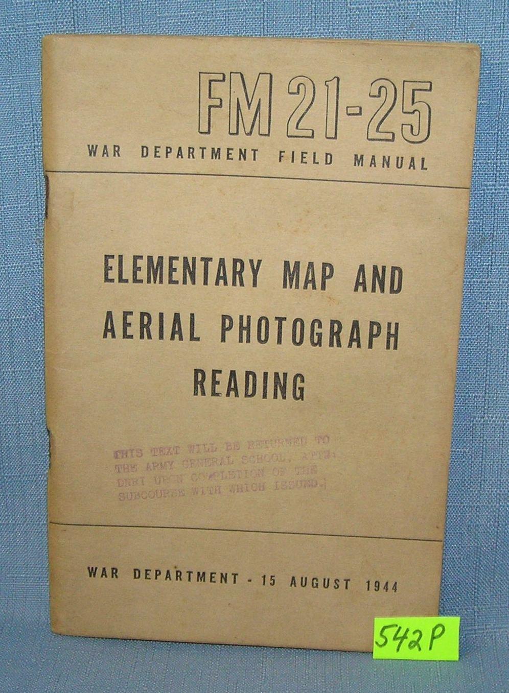 WWII elementary map and ariel photograph book