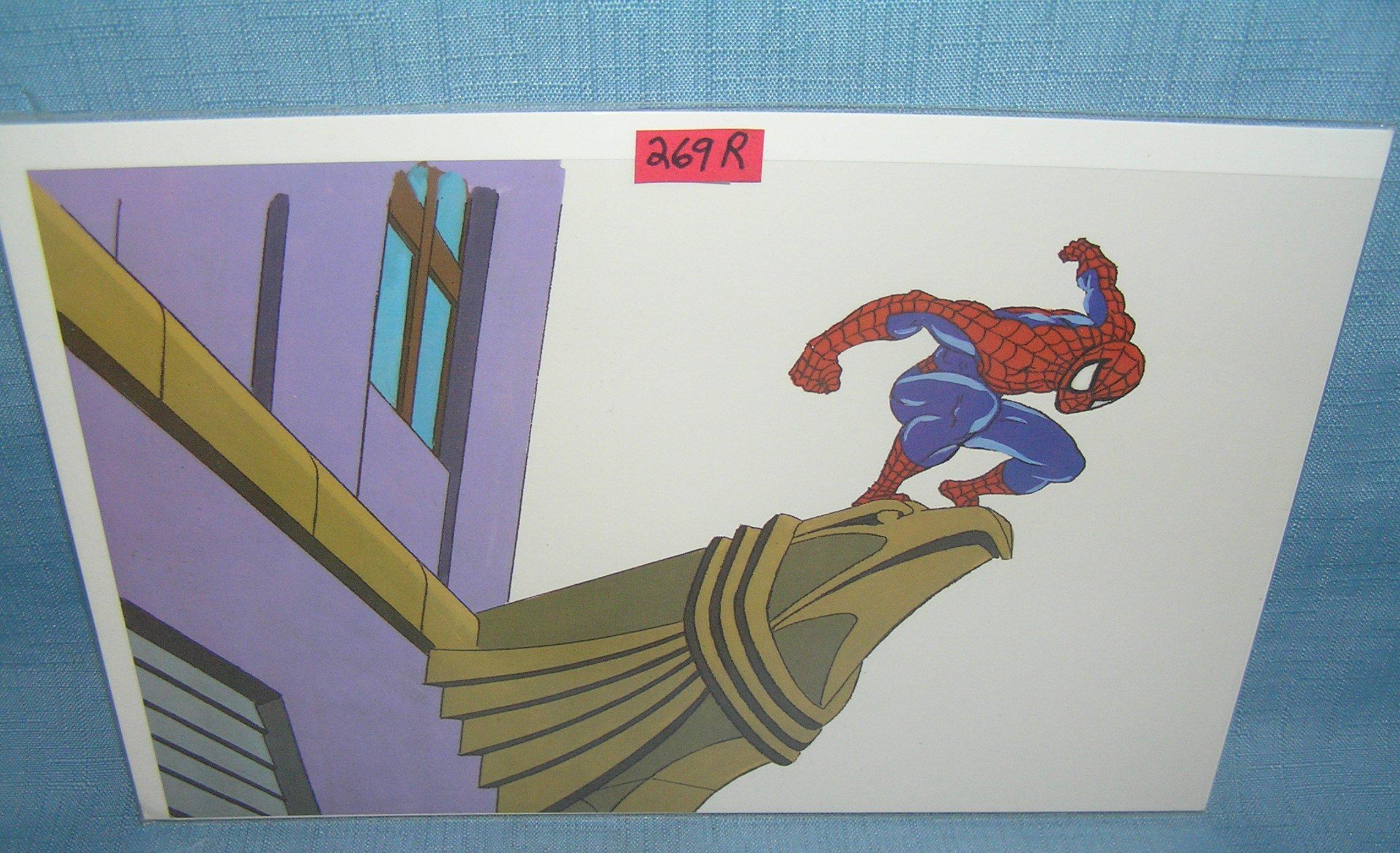 Vintage Spiderman comic character cell