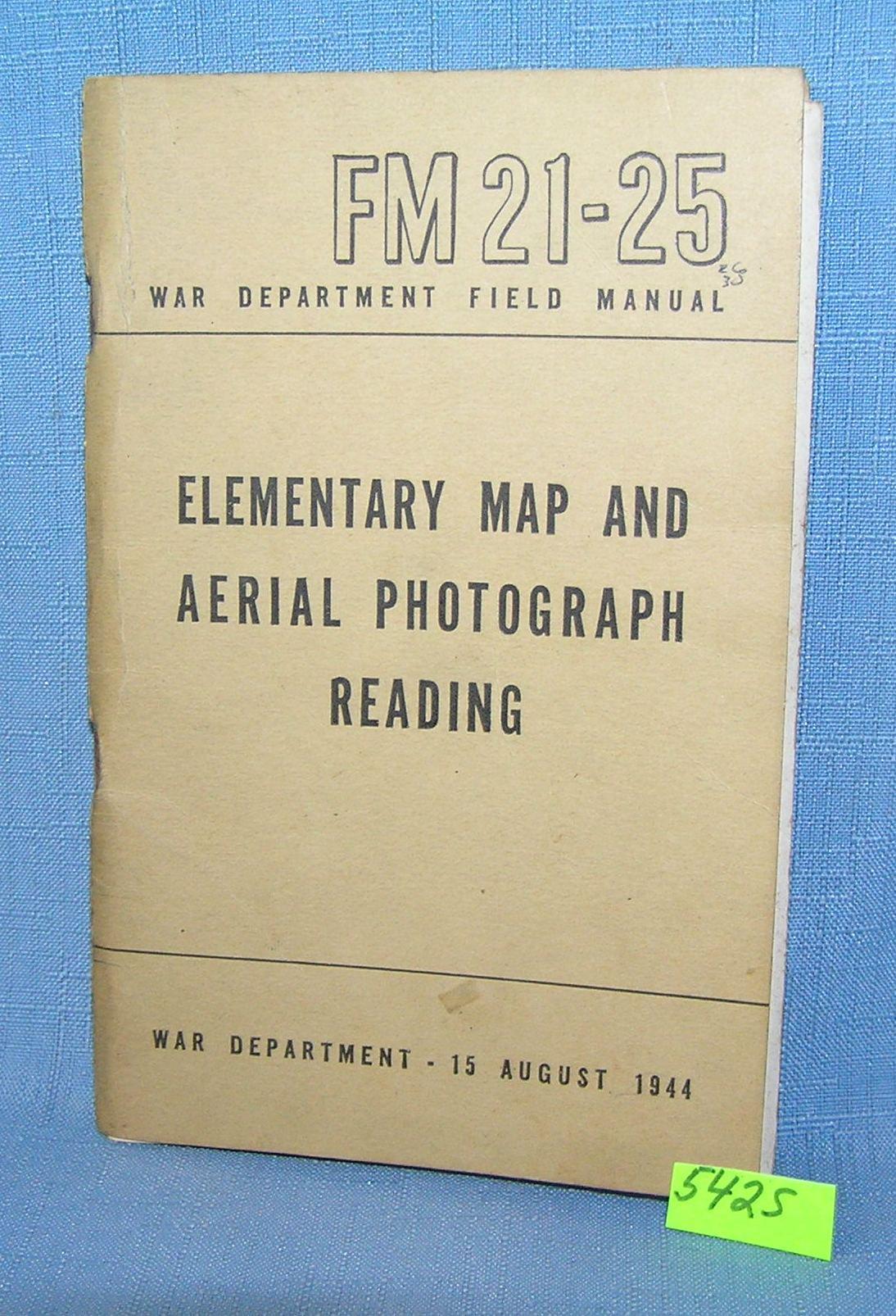 WWII Elementary map and ariel photograph book