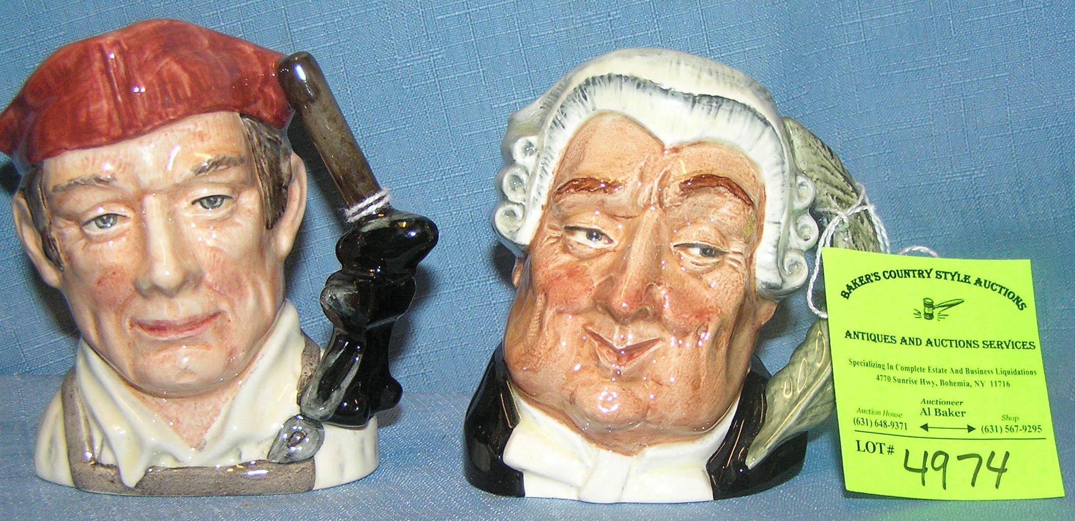 Pair of vintage Royal Dalton Toby mugs