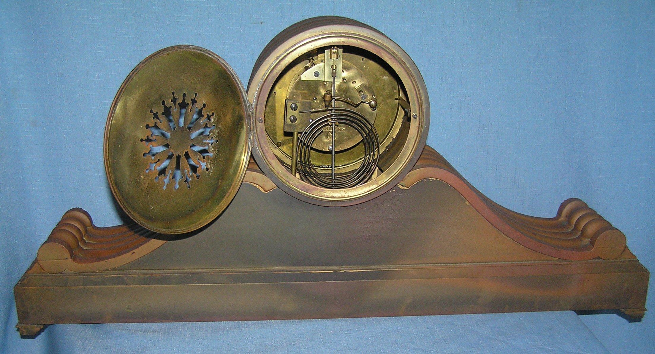 Great early Tiffany and Co. bronze mantle clock