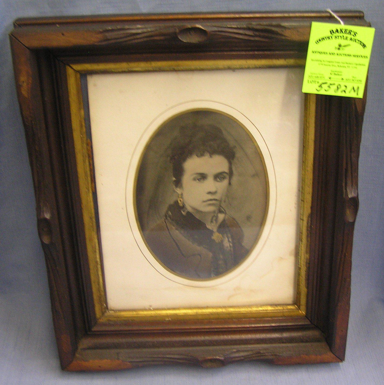 Antique framed portrait