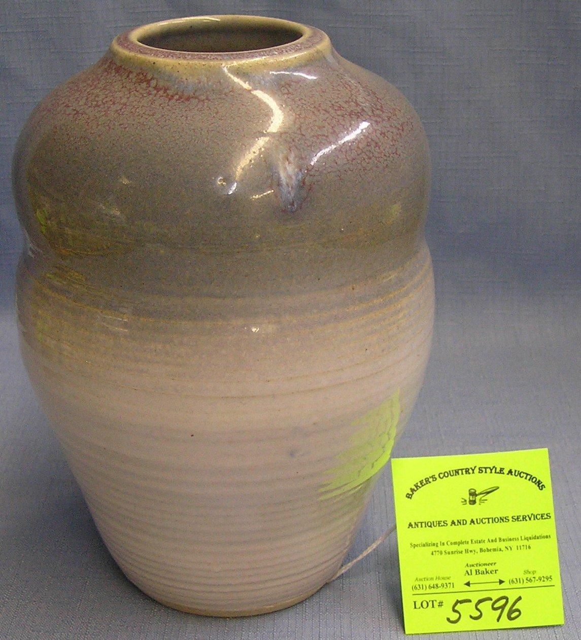 Artist signed Verschure earth toned vase