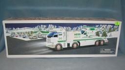 Hess toy truck and helicopter