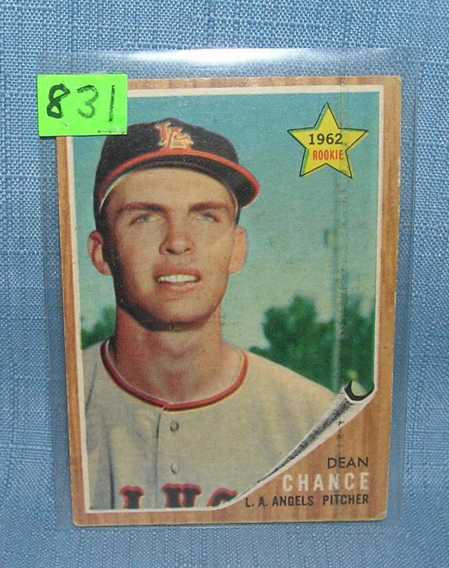 Dean Chance rookie baseball card 1962