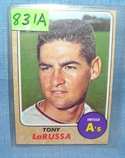 Tony Larussa rookie baseball card
