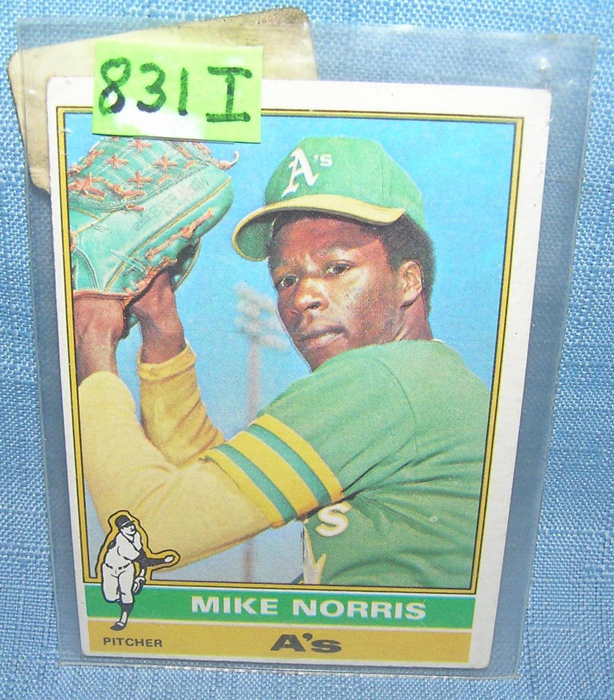 Mike Norris rookie baseball card