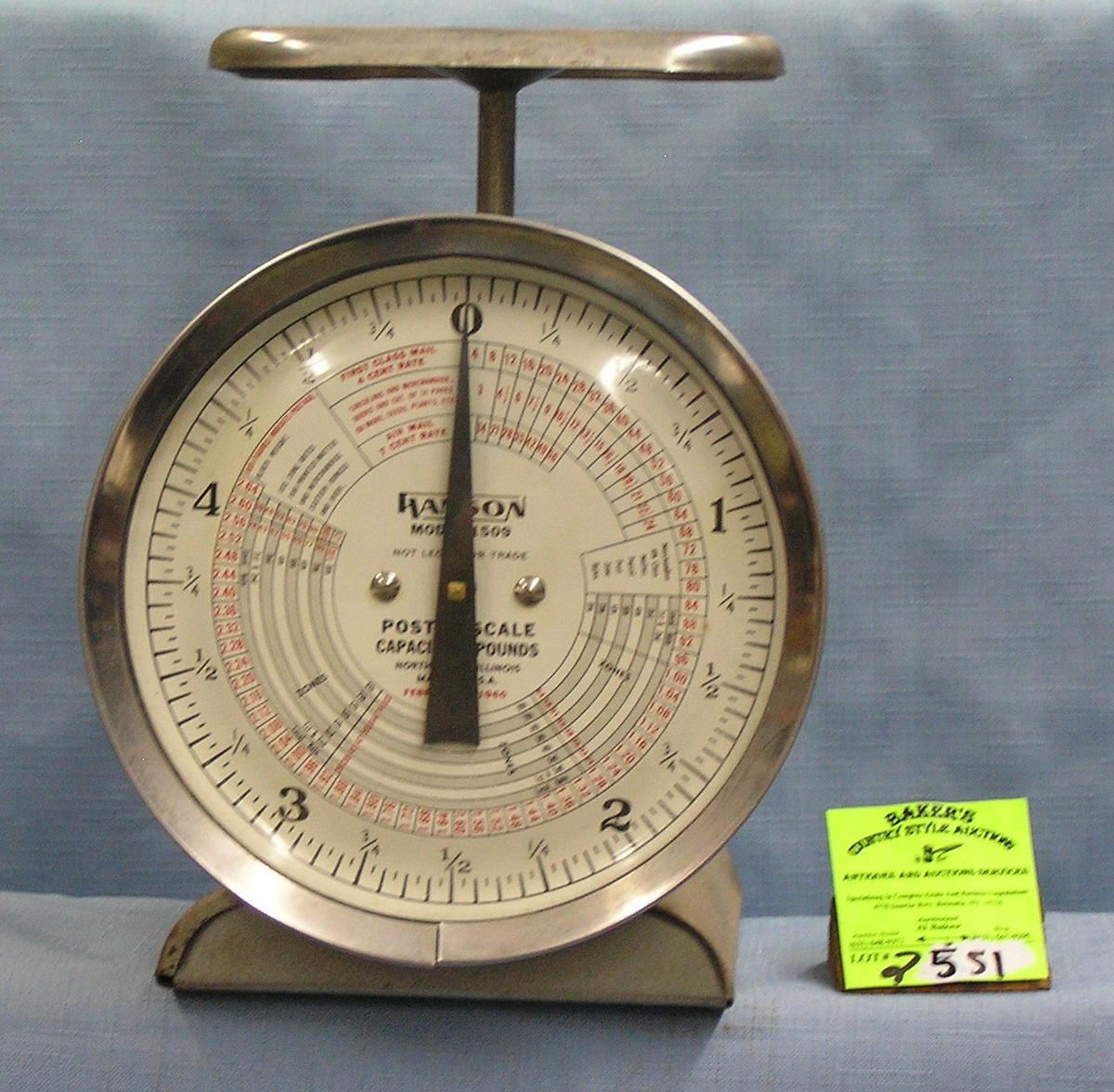 Vintage Hanson postal scale 5 pound capacity