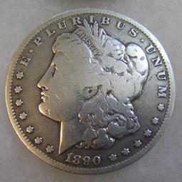 1890-O Morgan silver dollar in very good condition