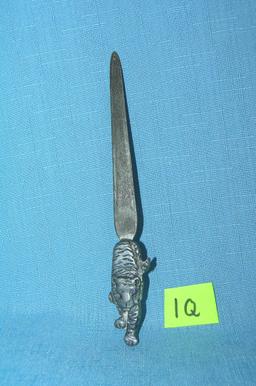 Exxon Tiger promotional figural letter opener