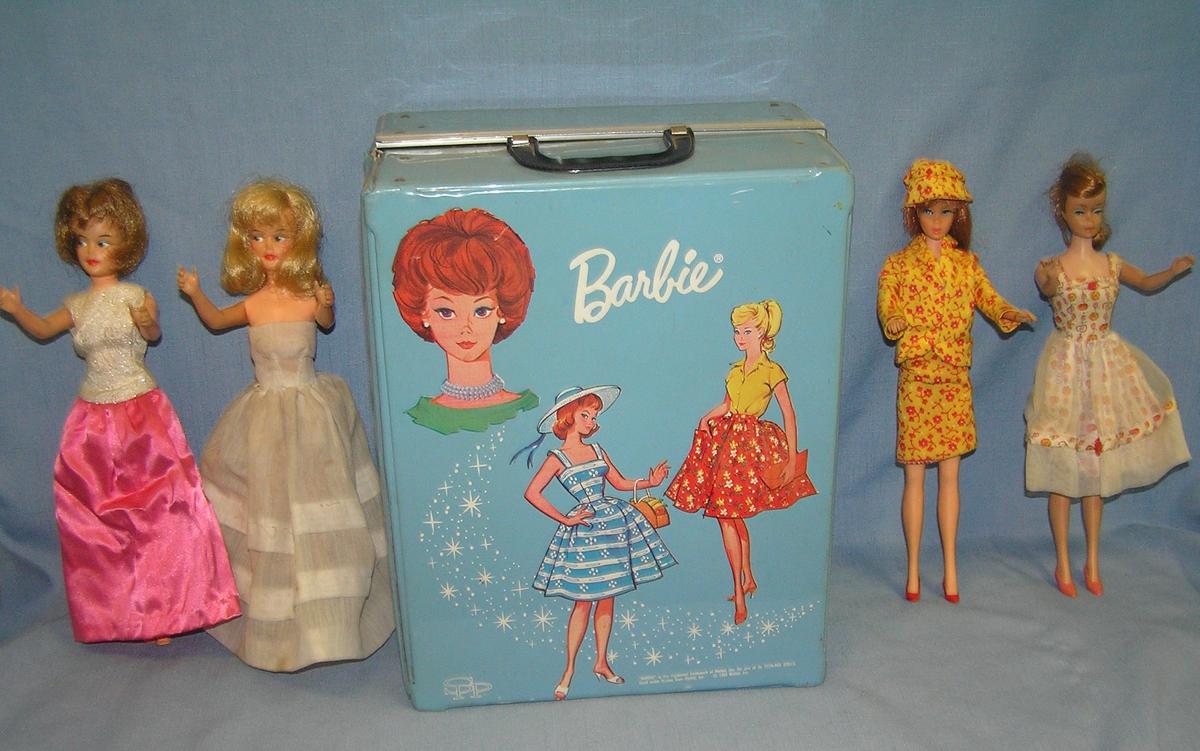 Barbie doll collection featuring 4 vintage dolls and more