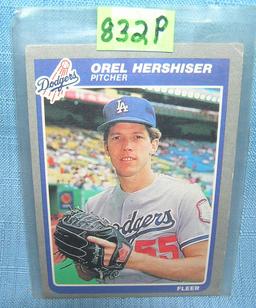 Orel Hershiser rookie baseball card