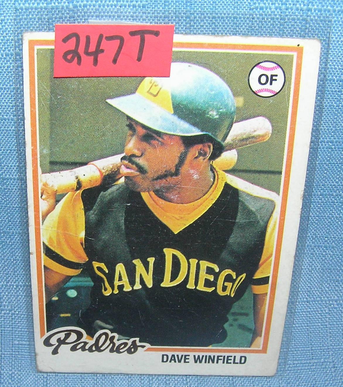 Dave Winfield Baseball card