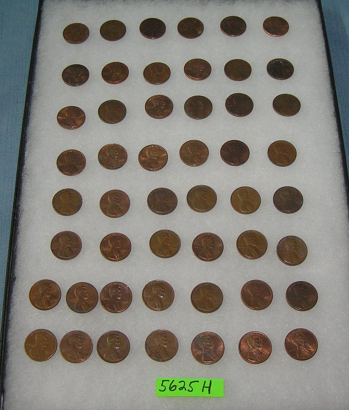 Vintage Lincoln memorial copper pennies