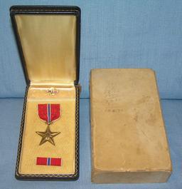 WWII bronze star with slotted brooch