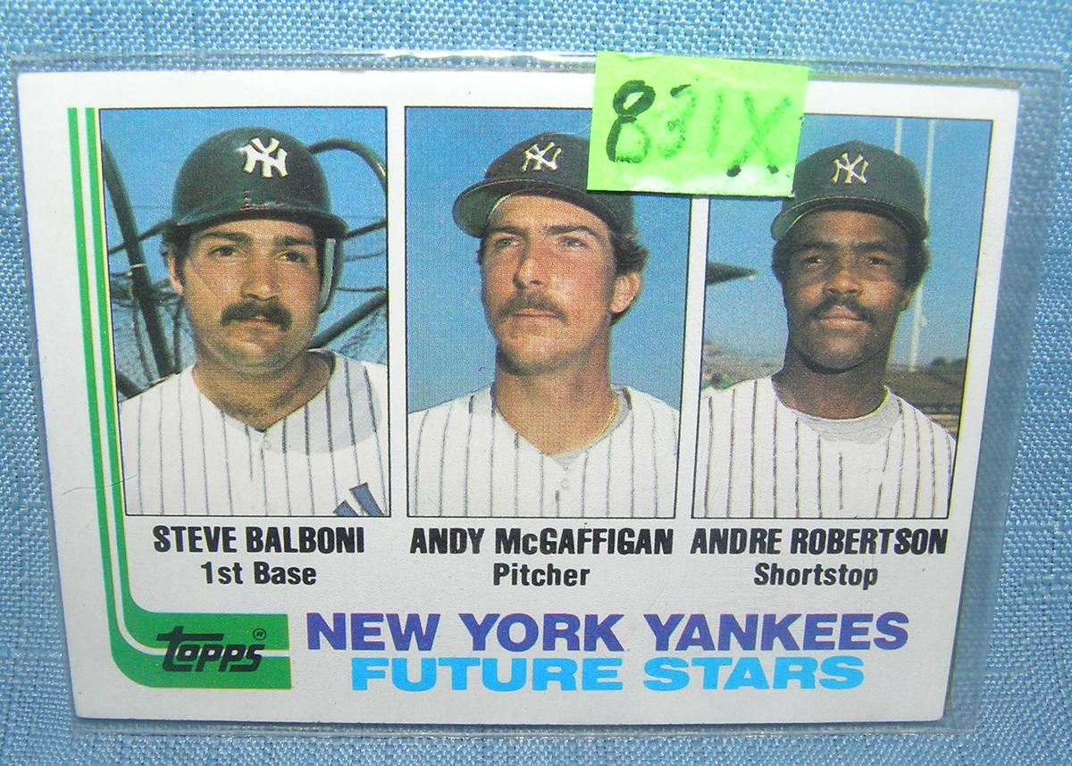 Steve Balboni rookie baseball card