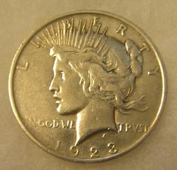 1923 Lady Liberty Peace silver dollar in fine condition