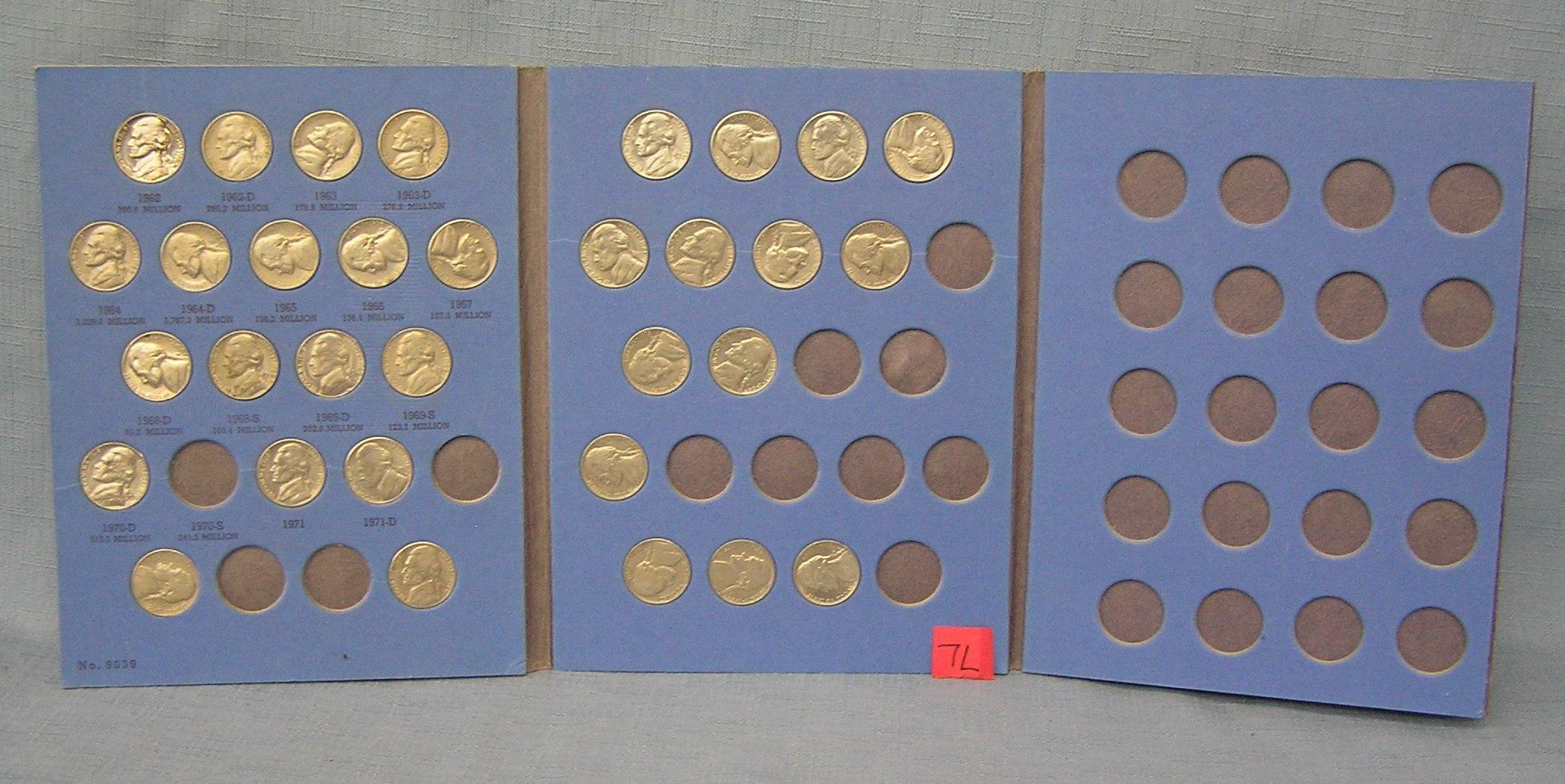 Jefferson nickel collection 1960's to 1980's