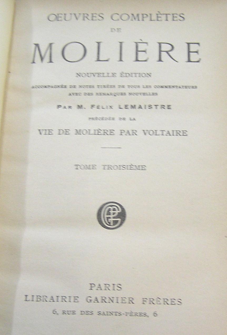 Complete works of Moliere volume 3