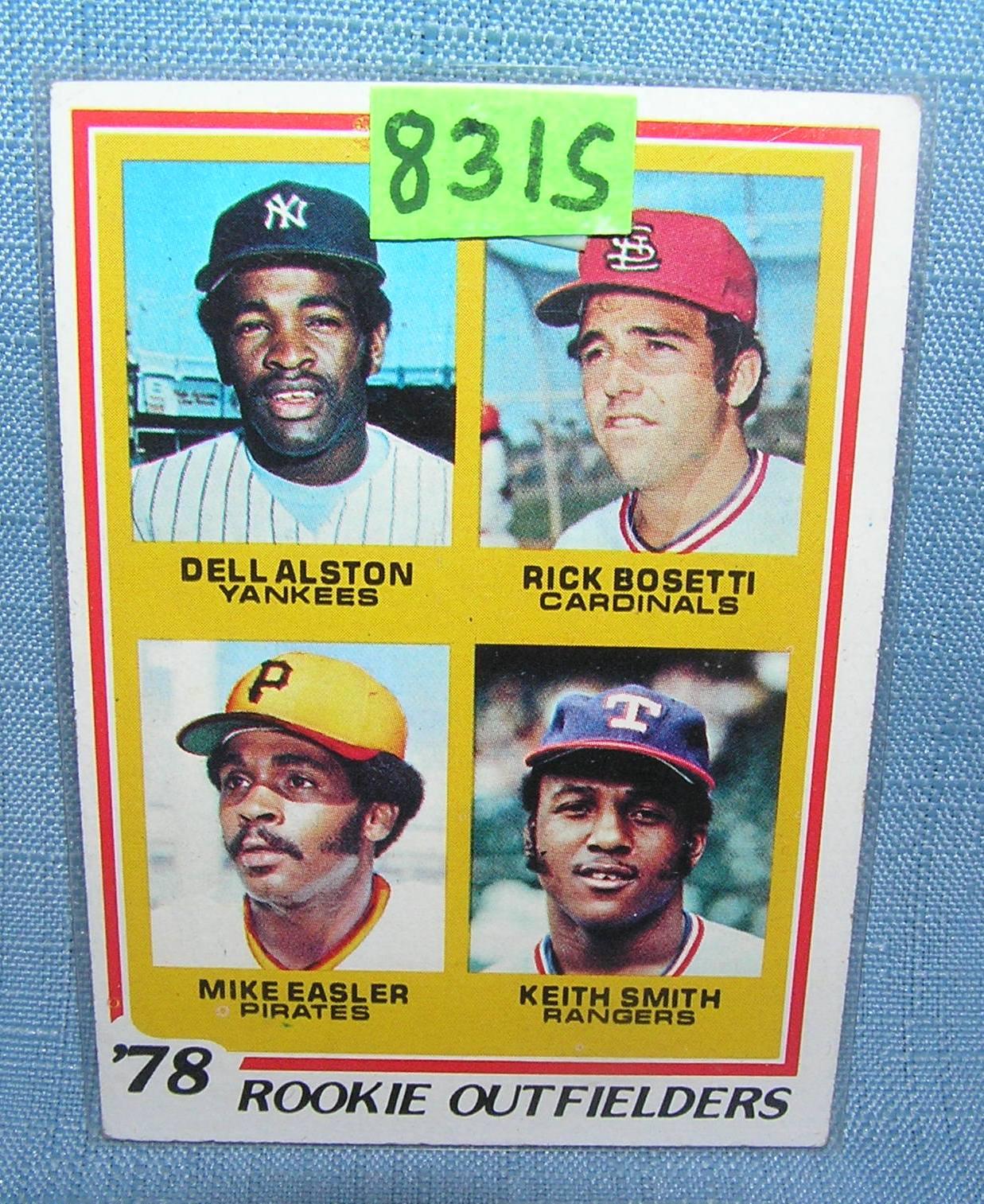 Dell Austin, Mike Easler rookie baseball card