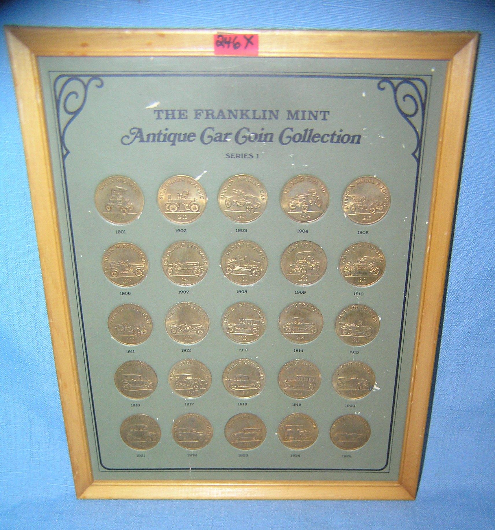 The Franklin mint antique car coin collrction series