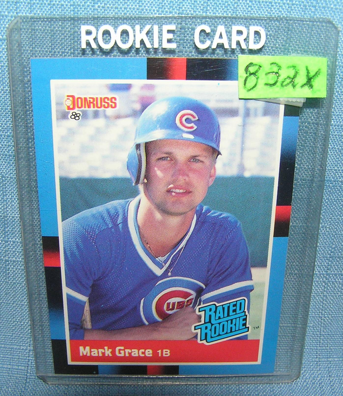 Mark Grace rookie baseball card