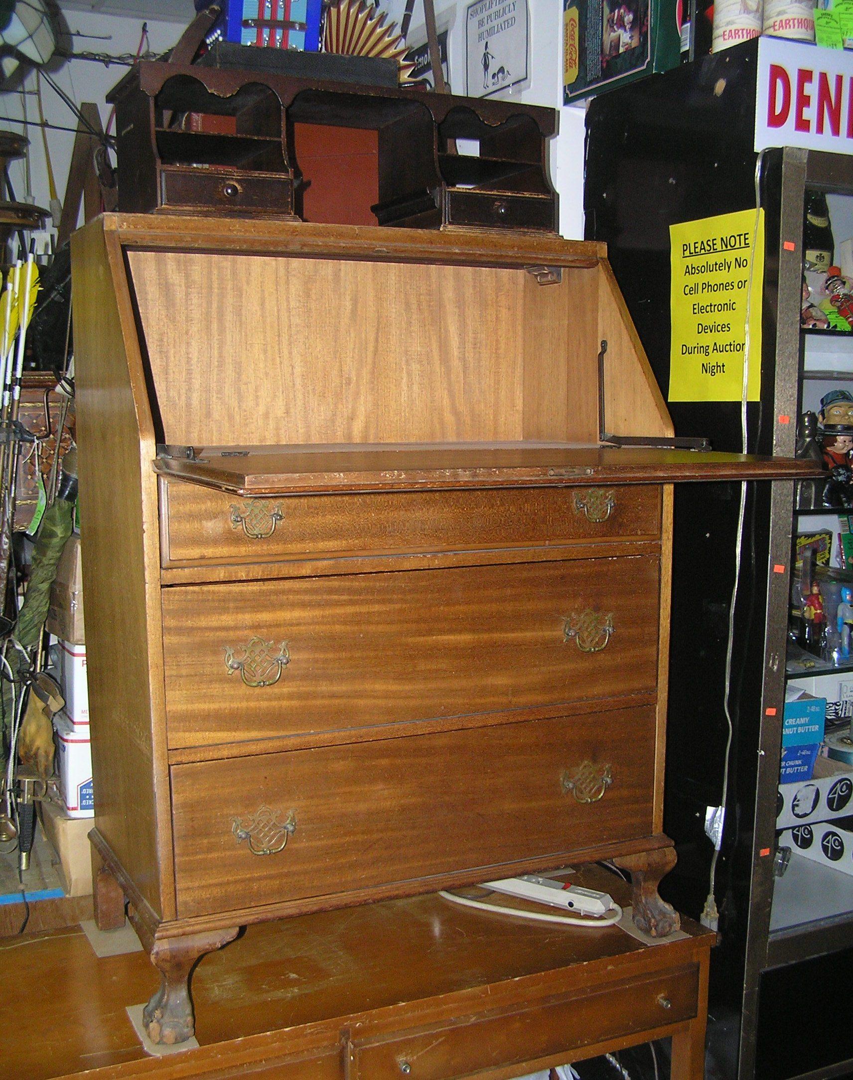 Antique Governor Winthrop drop front desk