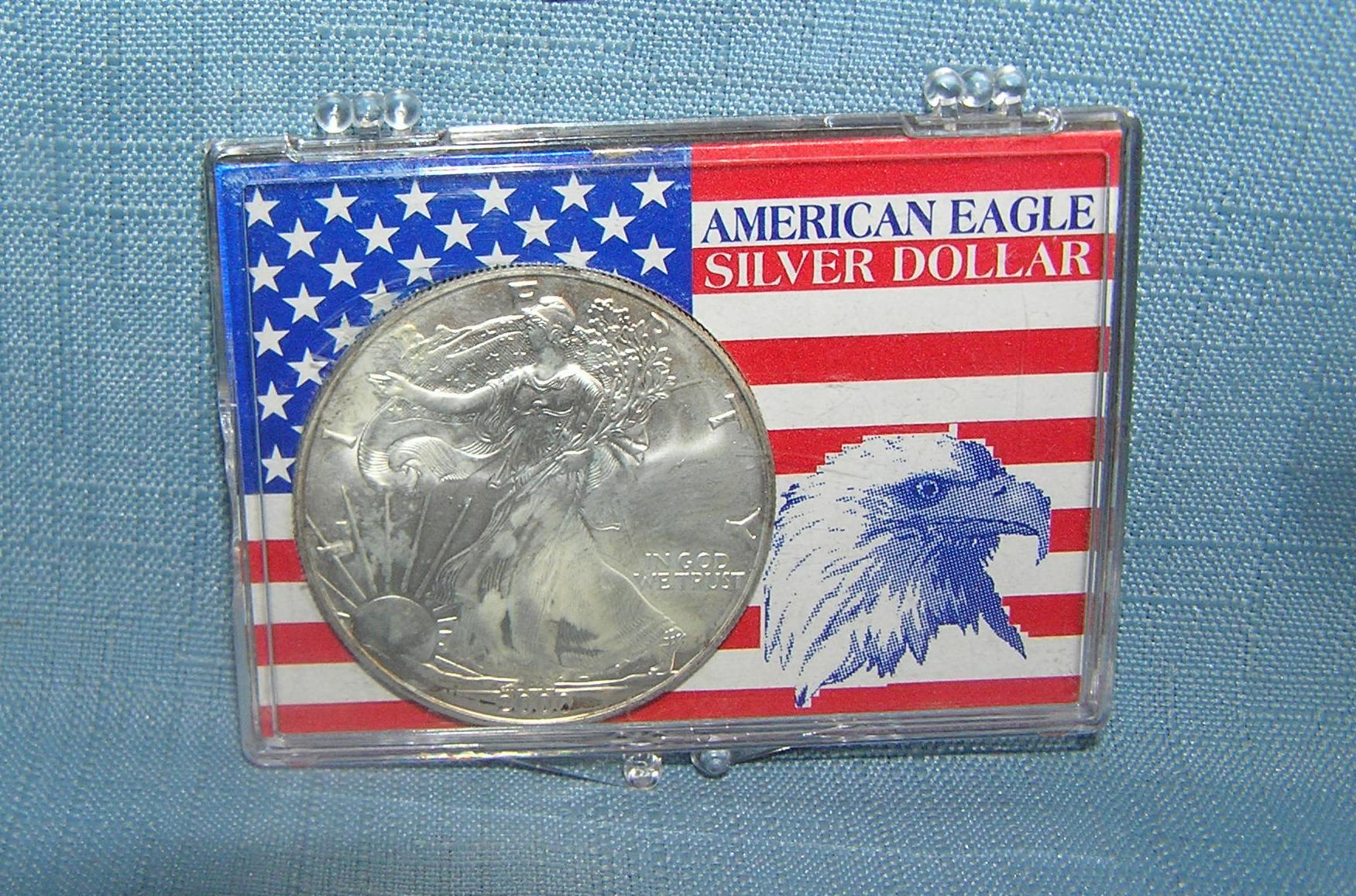 Walking Liberty silver eagle commemorative US coin