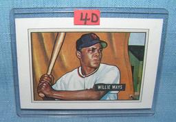 Willie Mays Bowman reprint baseball card