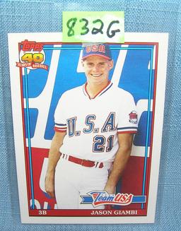 Jason Giambi rookie baseball card